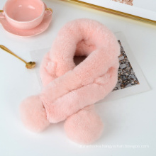 Women Real Rabbit Fur Scarf 100% Genuine Rabbit Fur Warm Soft Neckerchief Fashion Handmade Real Rabbit Fur Ring Scarves